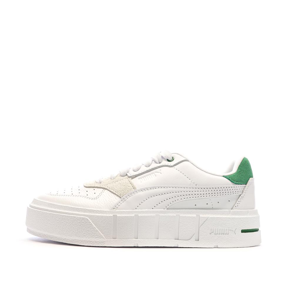 Baskets Blanches/Vertes Femme Puma Cali Court pas cher