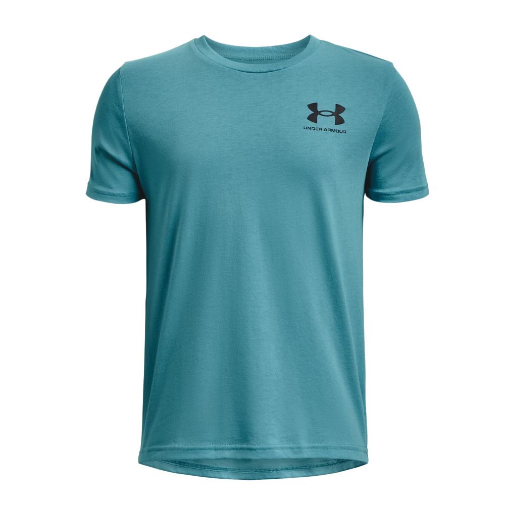 T-shirt Bleu Garçon Under Armour Chest pas cher
