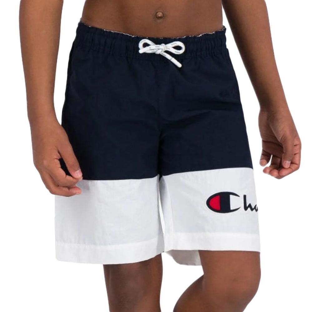 Short de bain Marine/Blanc Garçon Champion pas cher