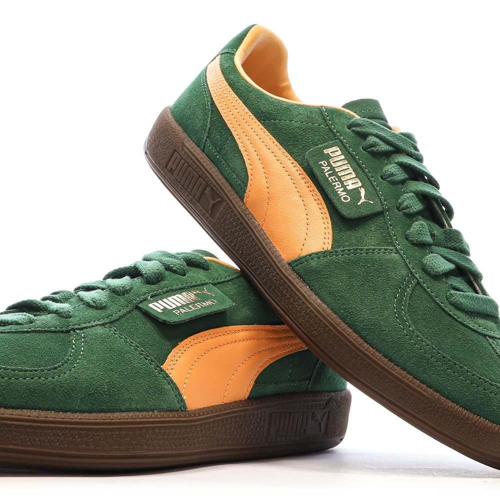 Baskets Vertes/Orange Homme Puma Palermo vue 7