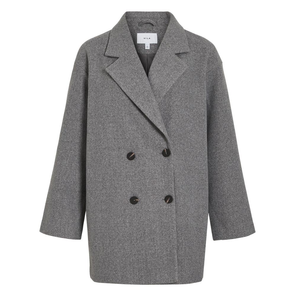 Manteau Gris Femme Vila Sakaya pas cher