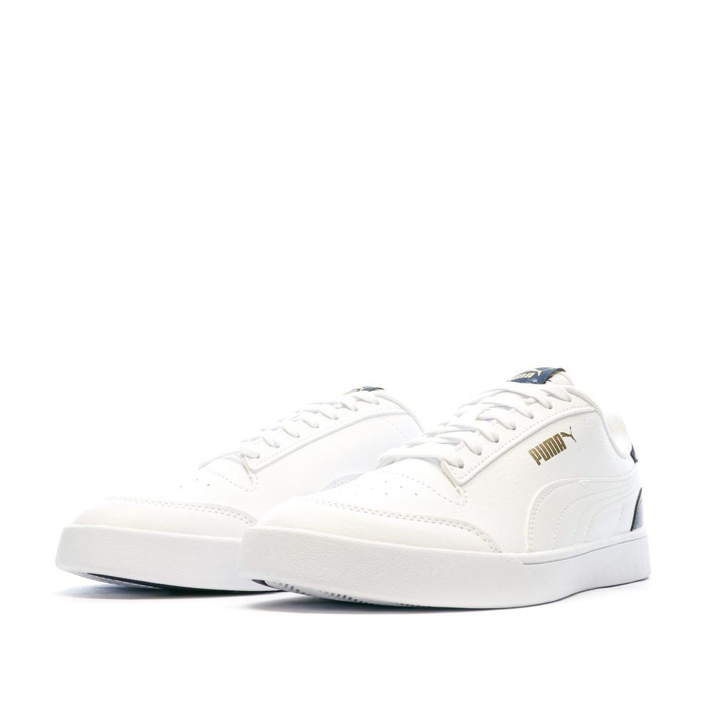 Baskets Blanche/Doré/Bleu Homme Puma Shuffle vue 6