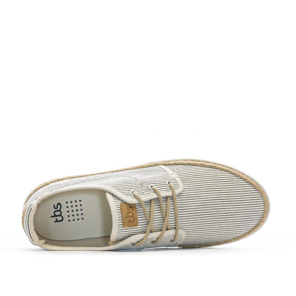 Baskets en Toile Beige/Marine Homme TBS RUKKWAI vue 4