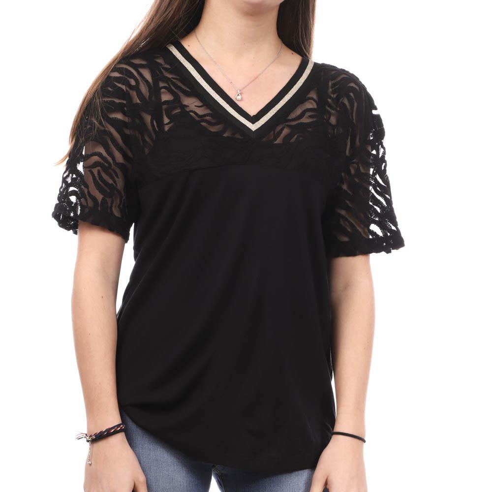T-shirt Noir Femme Teddy Smith Swann pas cher