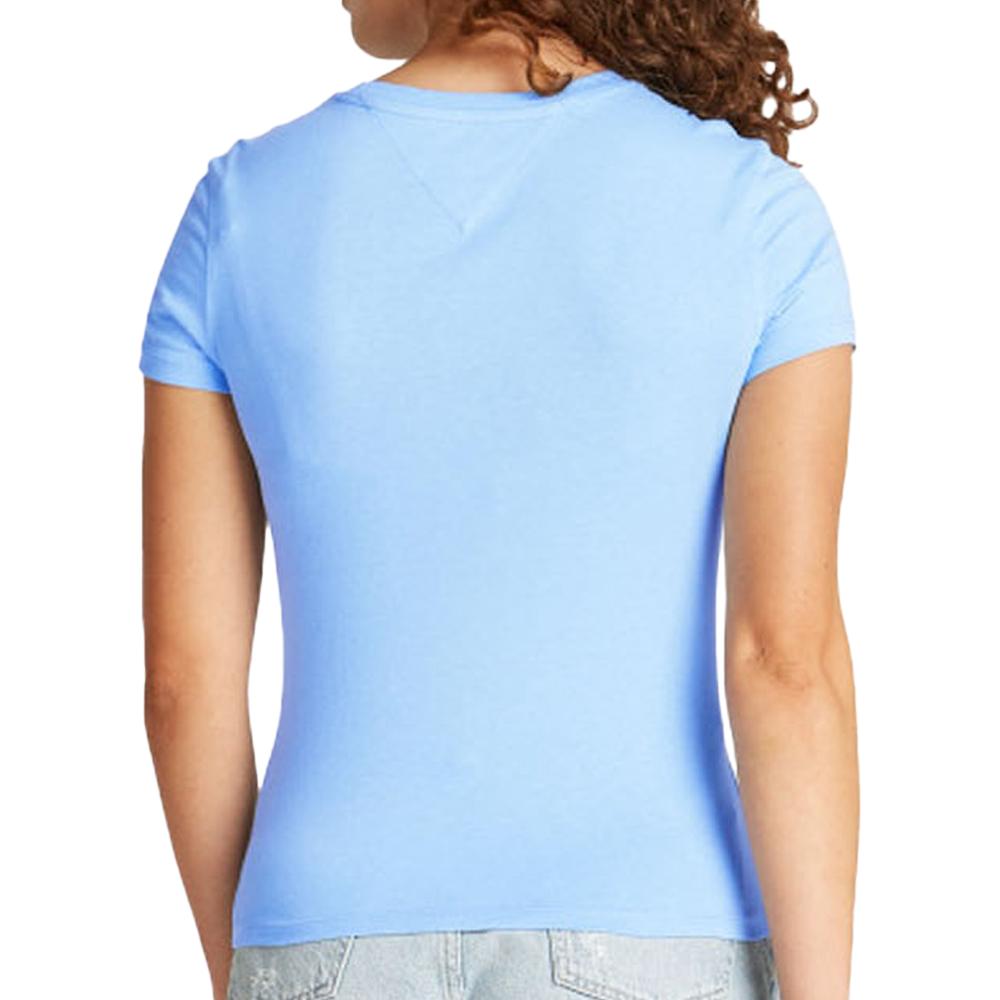 T-shirt Bleu/Blanc Femme Tommy Hilfiger Essential vue 2