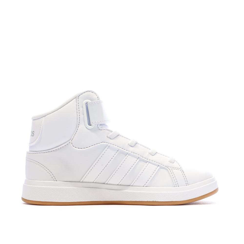 Baskets Blanc Mixte Adidas Grand Court Mid Shoes vue 2