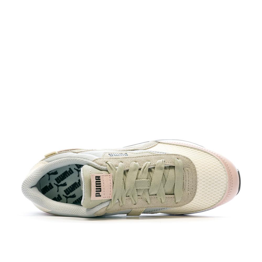 Baskets Écru/Rose Femme Puma Future Rider Interest vue 4
