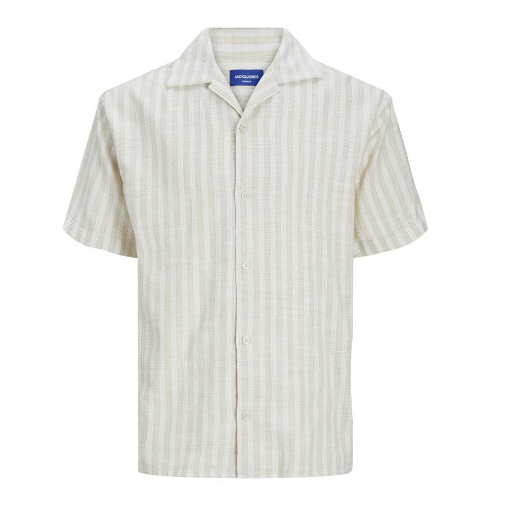 Chemise Rayure Écru/Beige Homme Jack & Jones Stripe Resort vue 3
