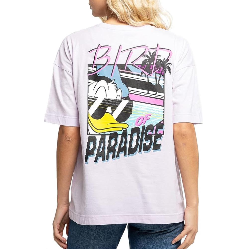 T-Shirt Violet Femme Disney Donald Paradise Oversize vue 2