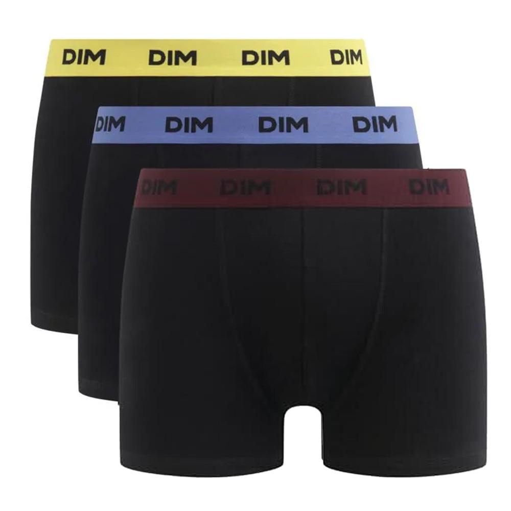 X3 Boxers Noir/Rose Homme Dim Mix & Colors pas cher