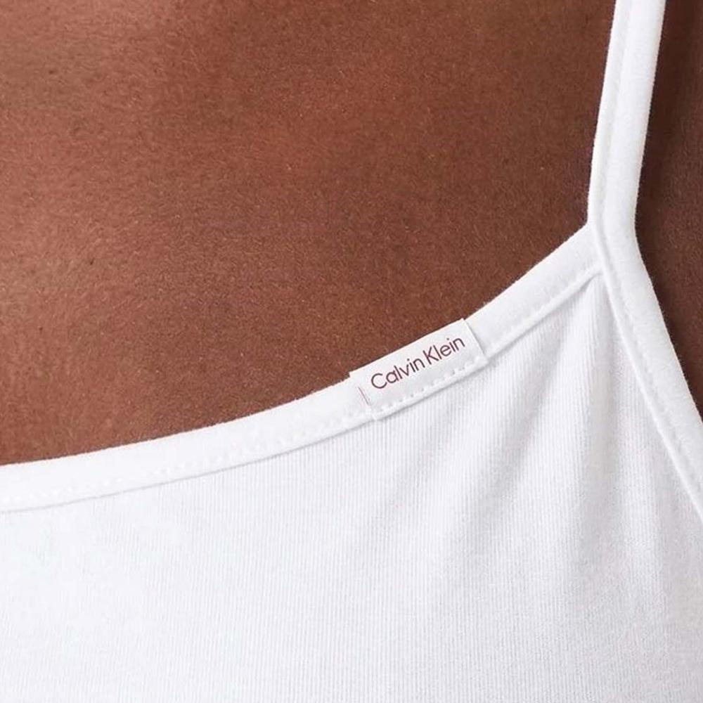 Débardeur Blanc Femme Calvin Klein Jeans Stretch vue 3