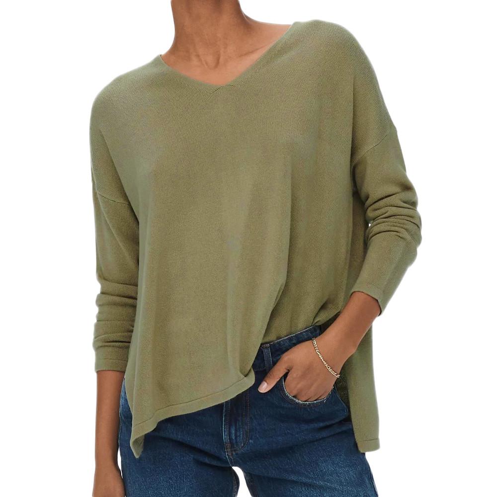 Pull en Maille Kaki Femme Only Lamalia pas cher