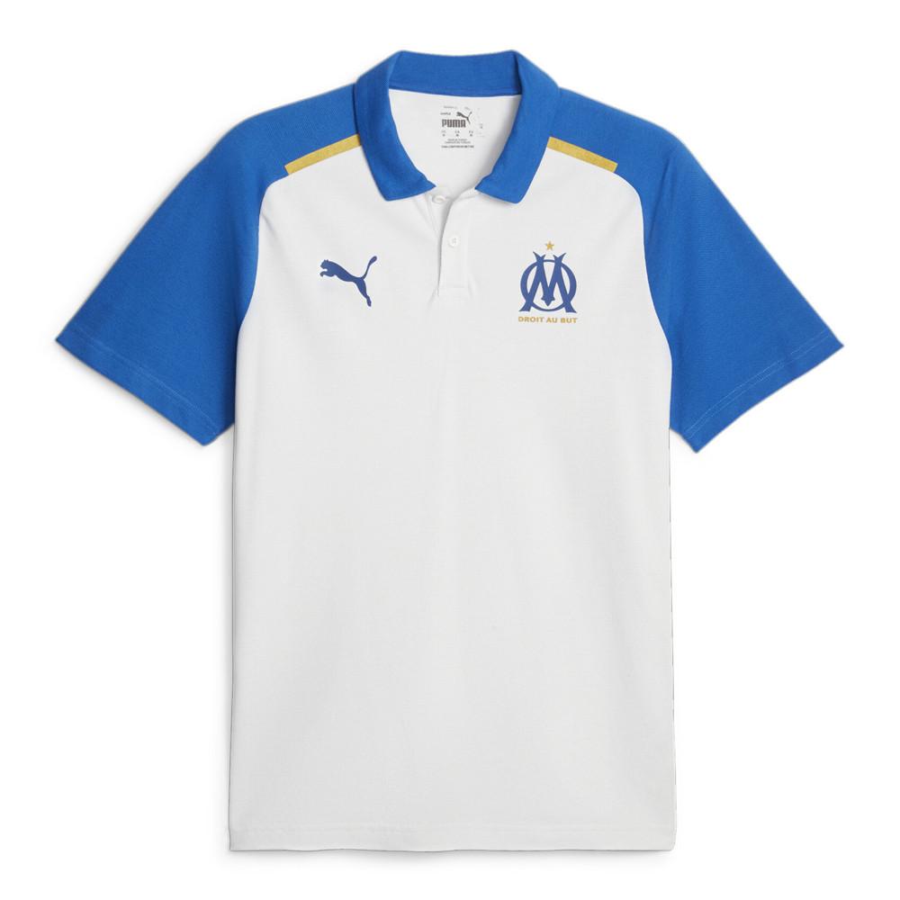 OM Polo Blanc/Bleu Homme Puma 2024 pas cher