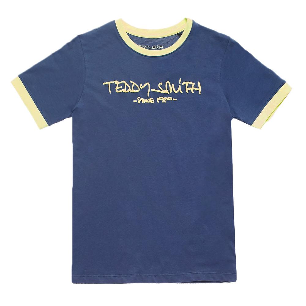 T-shirt Bleu Garçon Teddy Smith Ticlass3 3B9 pas cher