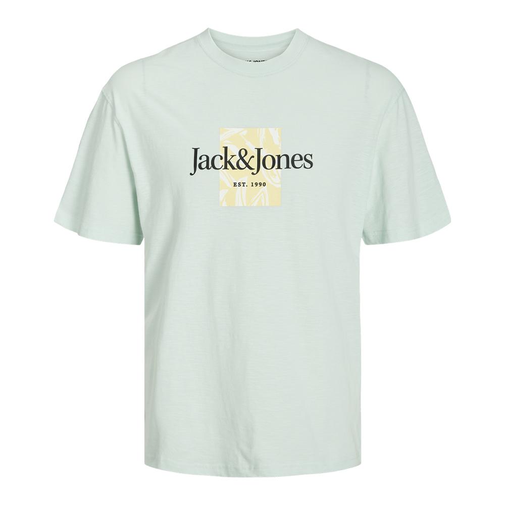 T-shirt Vert/Jaune Garçon Jack & Jones Branding pas cher