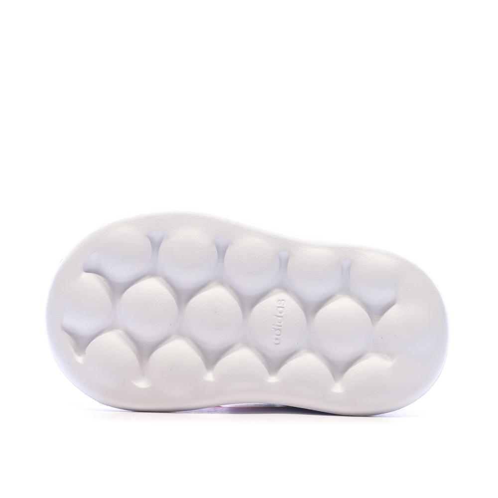 Baskets Blanches/Roses Fille Adidas Grand Court 2.0 vue 5