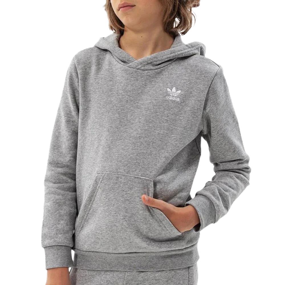 Sweat Gris Fille Adidas Hoodie pas cher