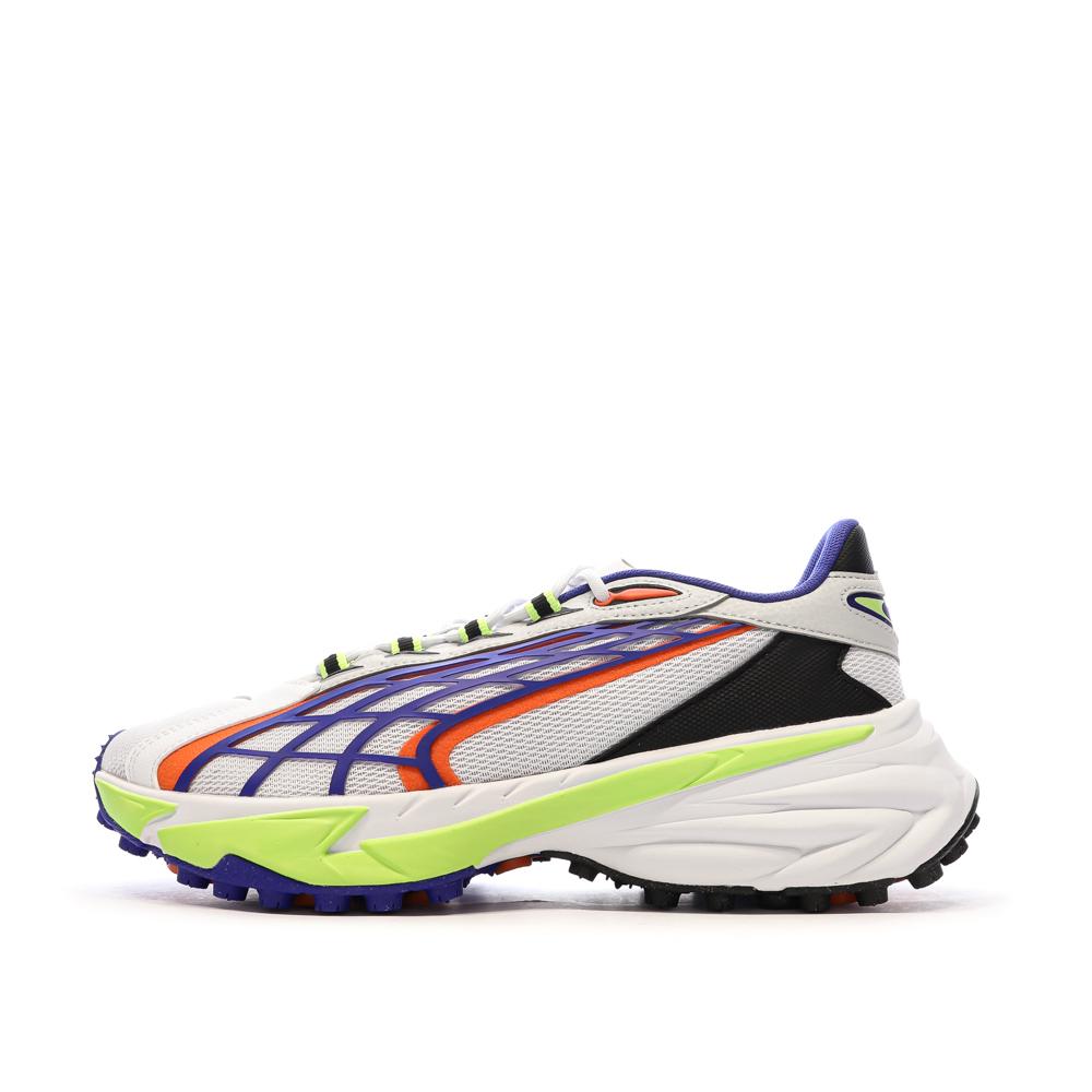 Baskets Blanches/Bleu/Orange Homme Puma Spirex pas cher