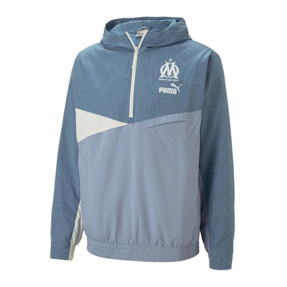 OM Veste Coupe VentBleu Homme foot Puma Woven Hoody pas cher