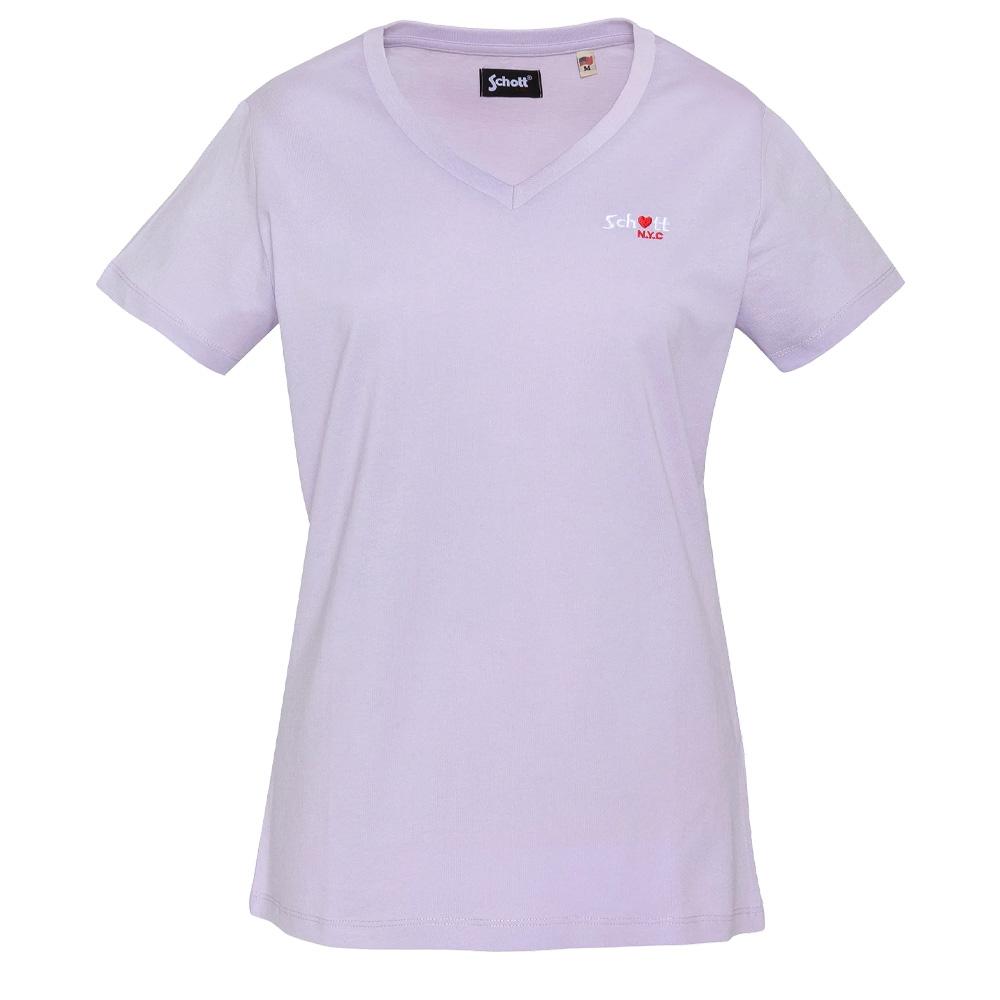 T-Shirt Mauve Femme Schott TSBRODEDW pas cher