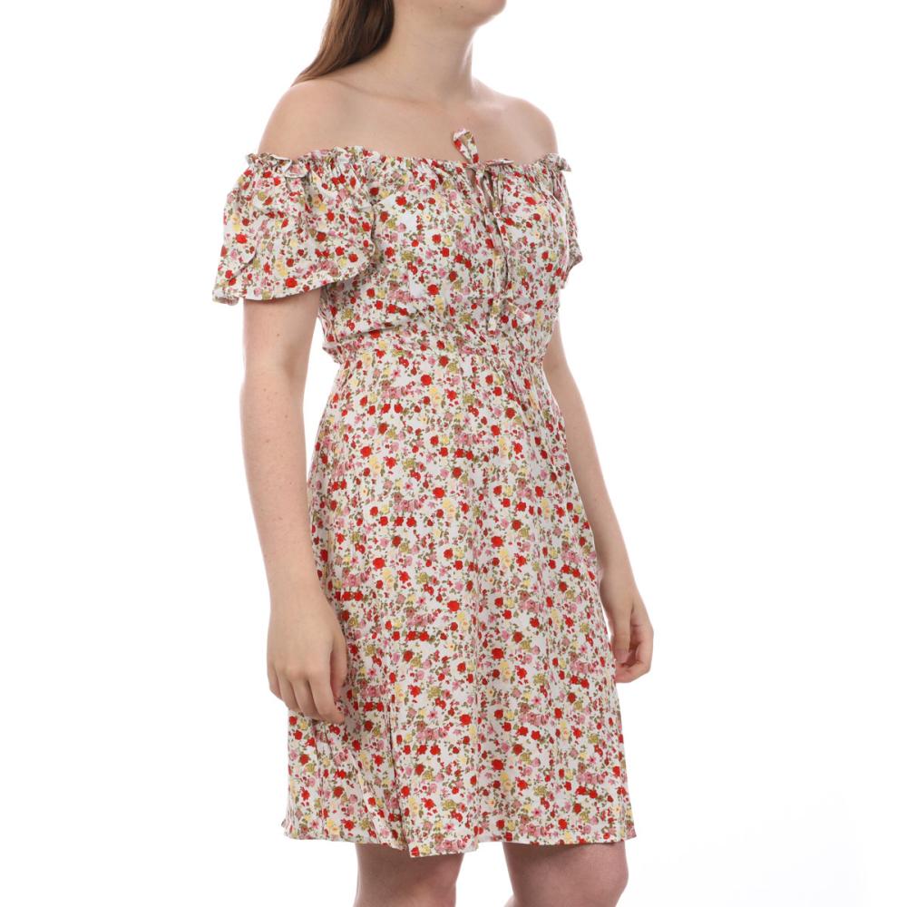 Robe Blanche à fleurs Femme Vero Moda Easy pas cher