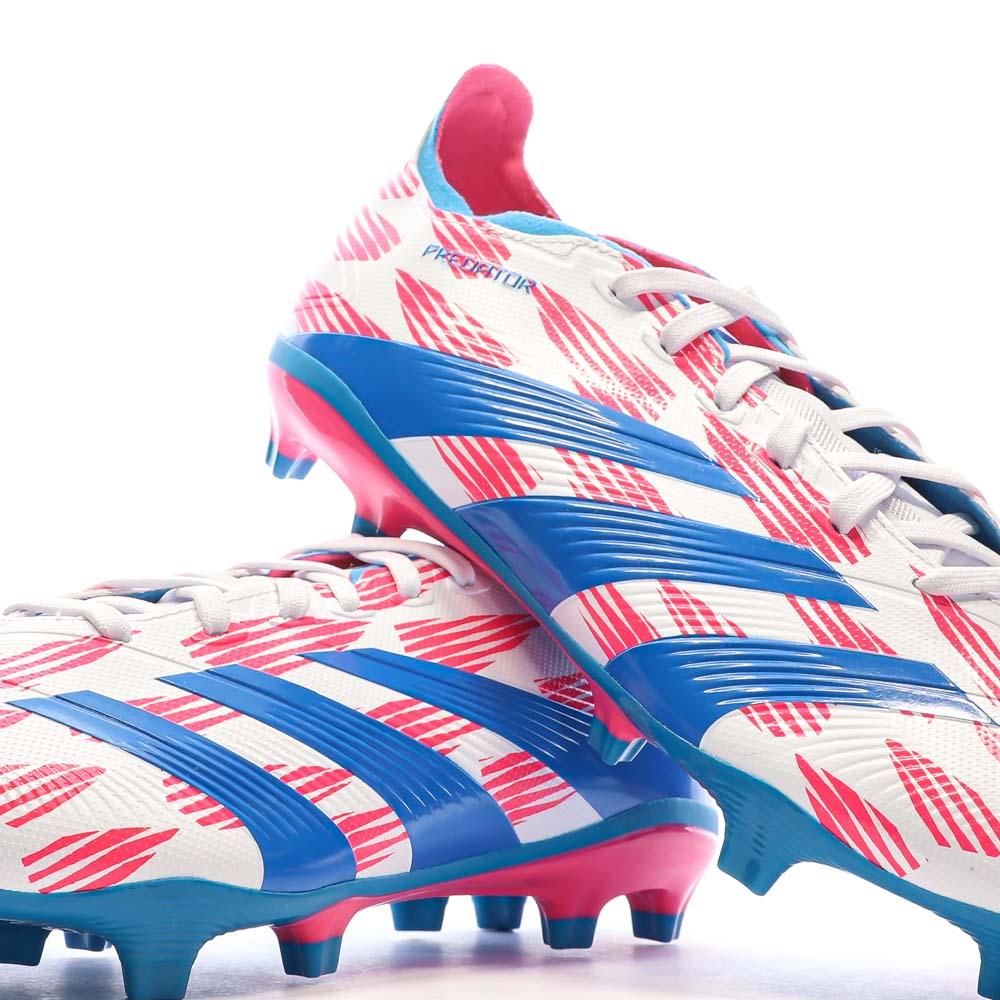 Chaussures de football Blanc/Bleu/Rose Homme Adidas Predator League vue 7