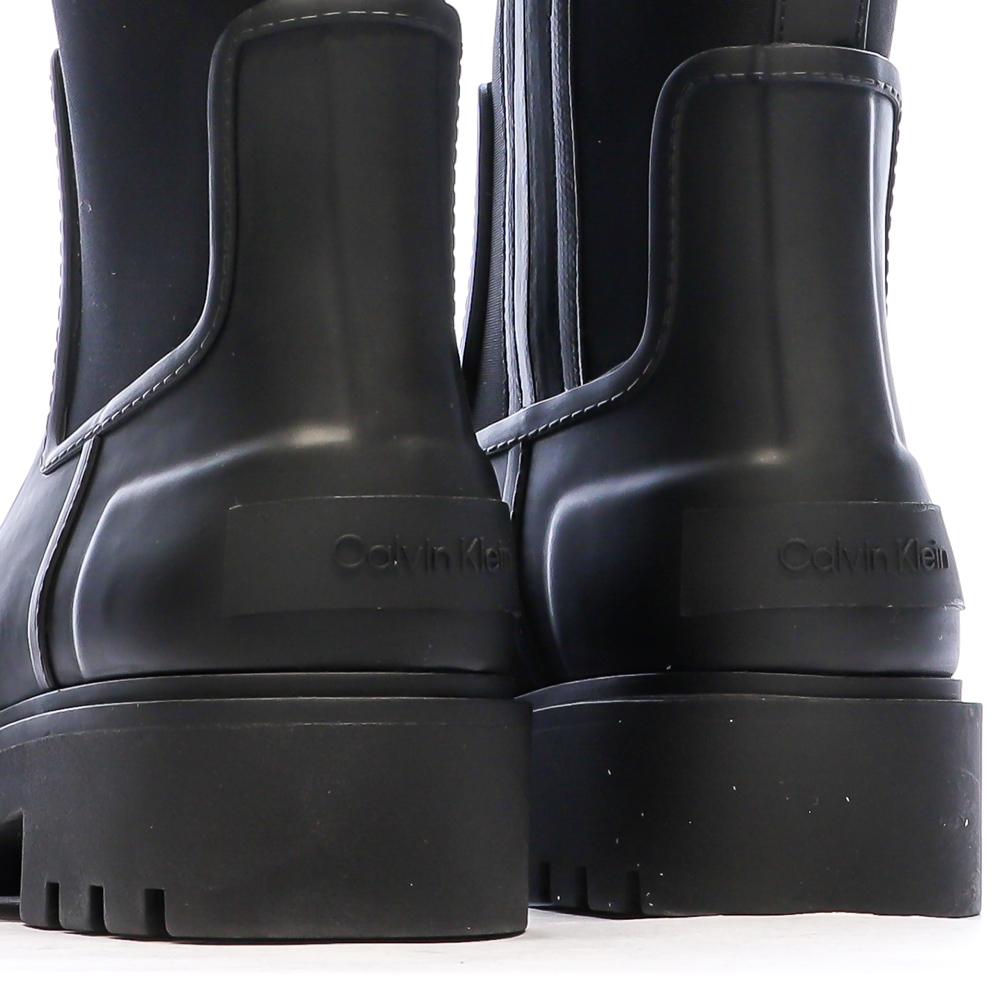 Bottes Noir Femme Calvin Klein Jeans High Rainboot Neopre vue 6
