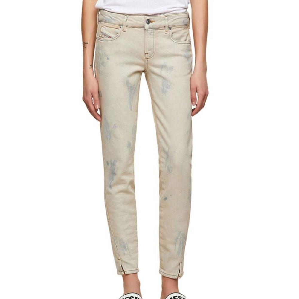 Jean Slim Low Bleu très délavé Femme Diesel D-jevel pas cher