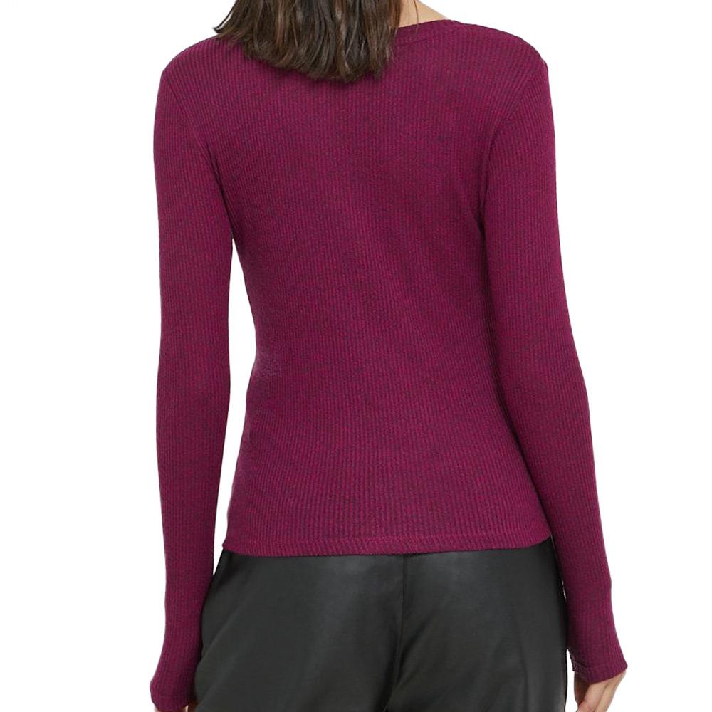 Top Manches longues Prune Femme JDY Lucca vue 2