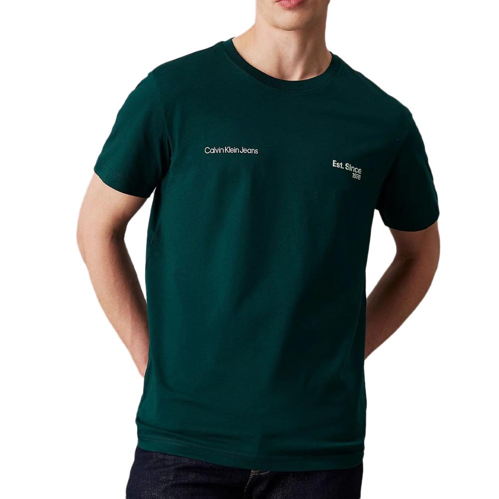 T-shirt Vert Homme Calvin Klein Jeans 1978 pas cher