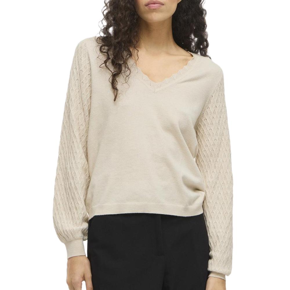 Pull Beige Femme Vila Emi Rev pas cher