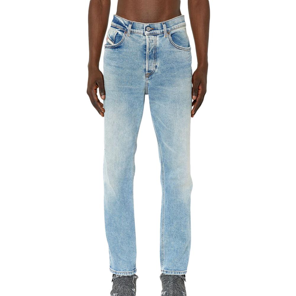 Jean Bleu Clair Délavé Homme Diesel 2005 Fining pas cher