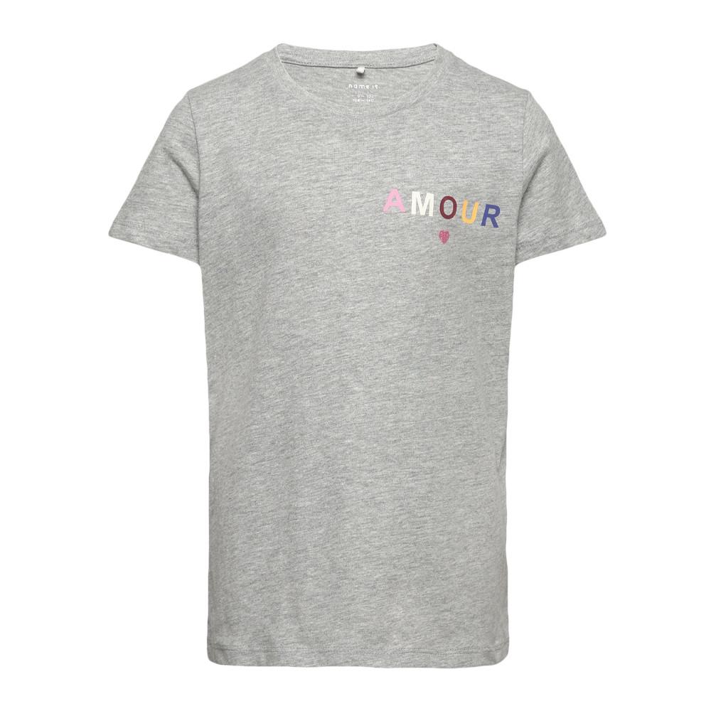 T-shirt Gris Fille Name it forianna pas cher