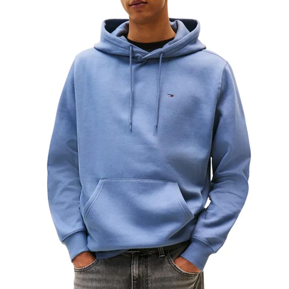 Sweat Bleu Homme Tommy Hilfiger Tjm Reg S Flag pas cher