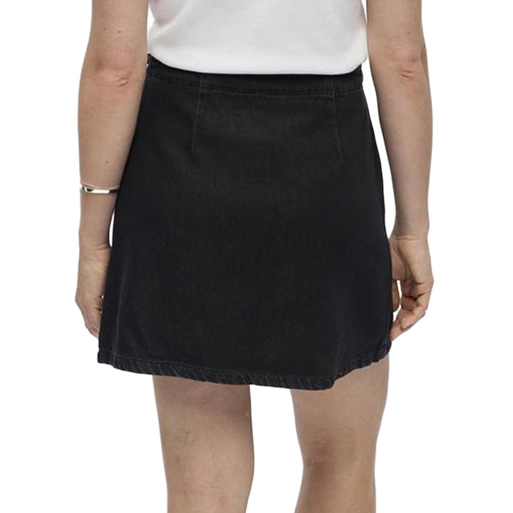 Jupe Portefeuille Denim Noir Femme Vero Moda Rosie vue 2
