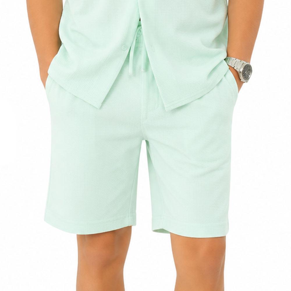 Short Turquoise Garçon Paname Brothers Poly Texture pas cher
