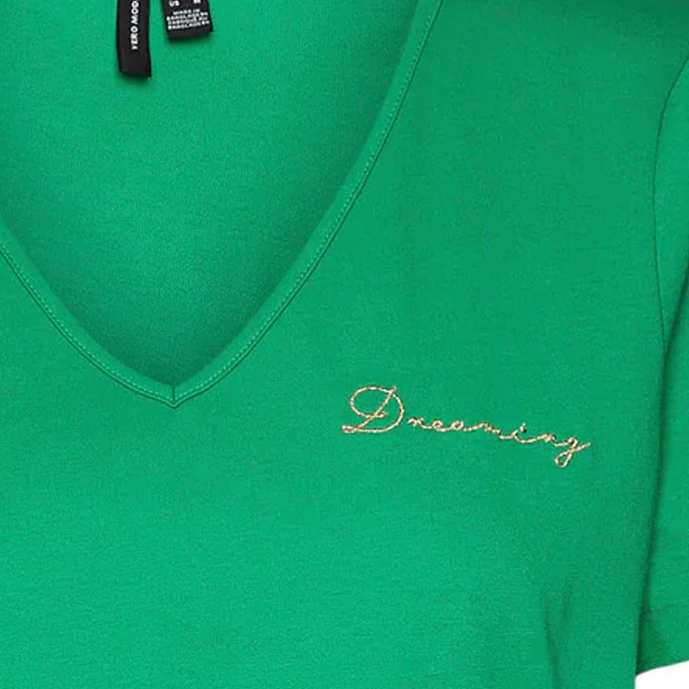 T-shirt Vert Femme Vero Moda Pryla vue 2