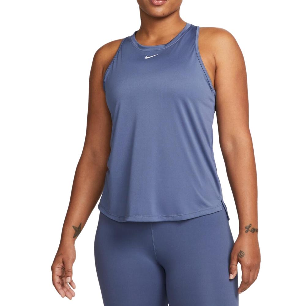 Débardeur de Sport Bleu Femme Nike OneTank pas cher
