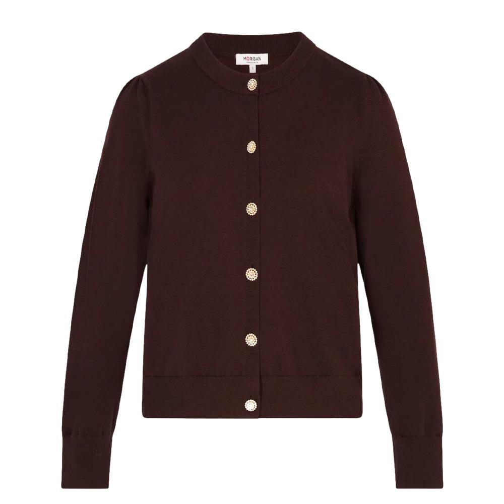 Gilet Marron Femme Morgan MKNOT vue 3