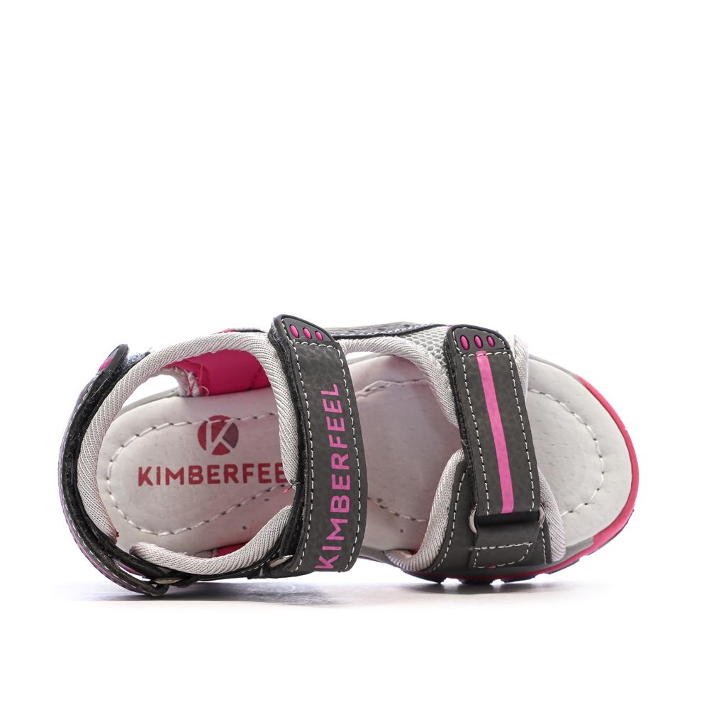 Sandales Grises/Rouges Bébé Kimberfeel Missi vue 4