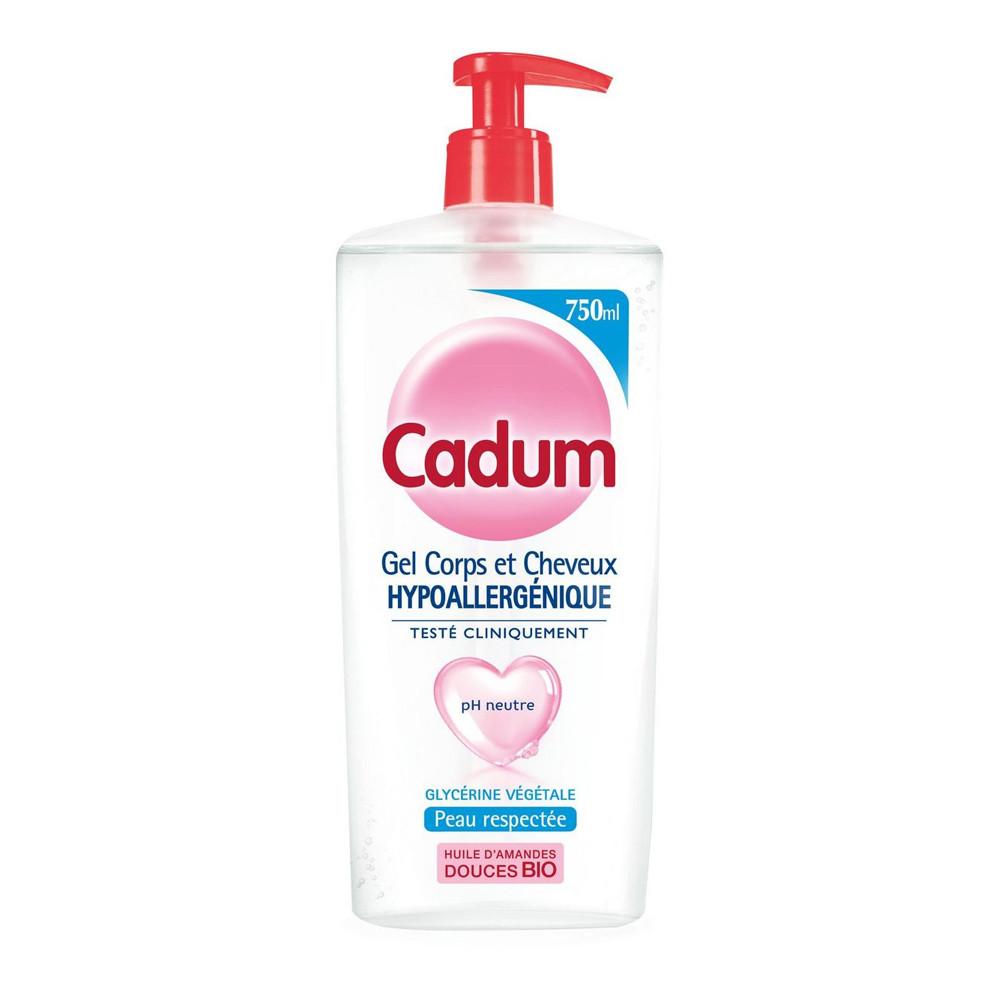 Gel douche Cadum Corps Et Cheveux Hypoallergénique 750ml pas cher