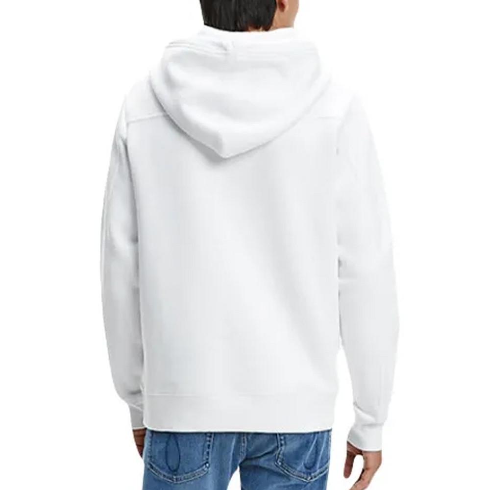 Sweat à Capuche Blanc Homme Calvin Klein Jeans Regular vue 2