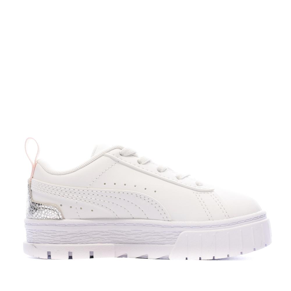 Baskets Blanches Fille Puma Mayze Shiny vue 2