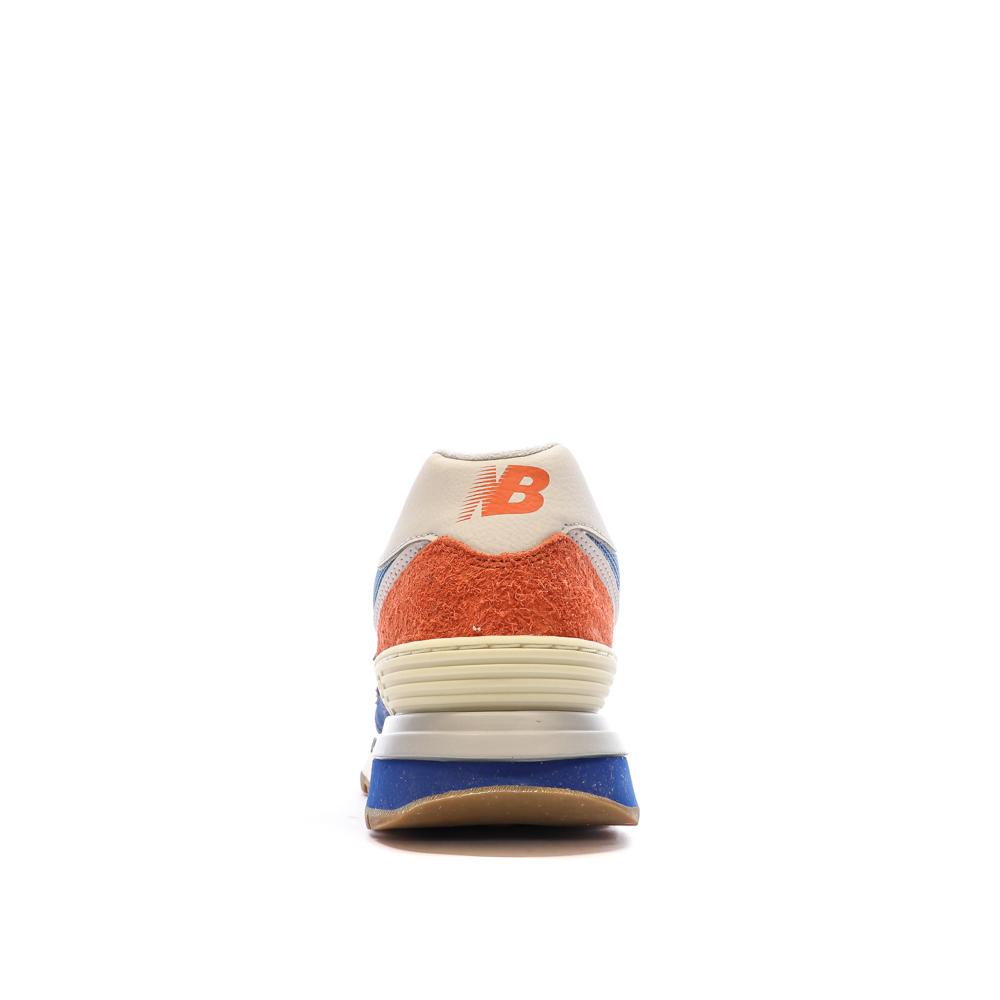 Baskets Bleu/Orange Homme New Balance 574 vue 4