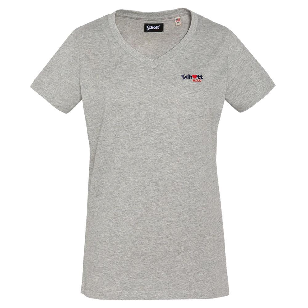 T-Shirt Gris Femme Schott TSBRODEDW pas cher