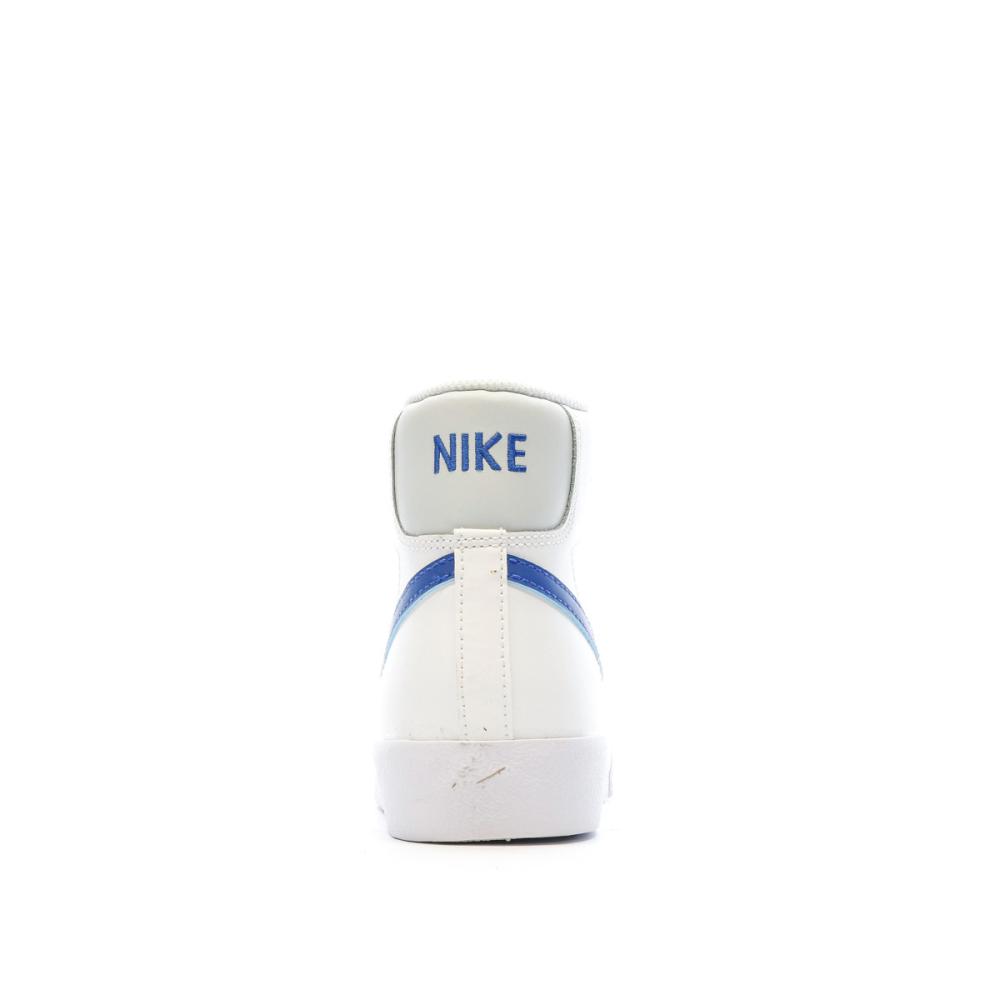 Baskets Blanc/Bleu Femme Nike Blazer Mid 77 vue 3