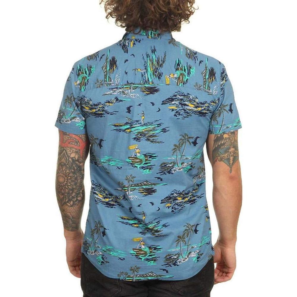 Chemisette Manches Courtes Bleu à Imprimés Homme O'Neill Tropical vue 2