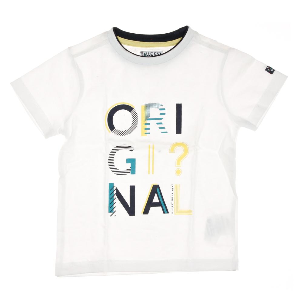 T-shirt Blanc Garçon EOM Dixsou pas cher