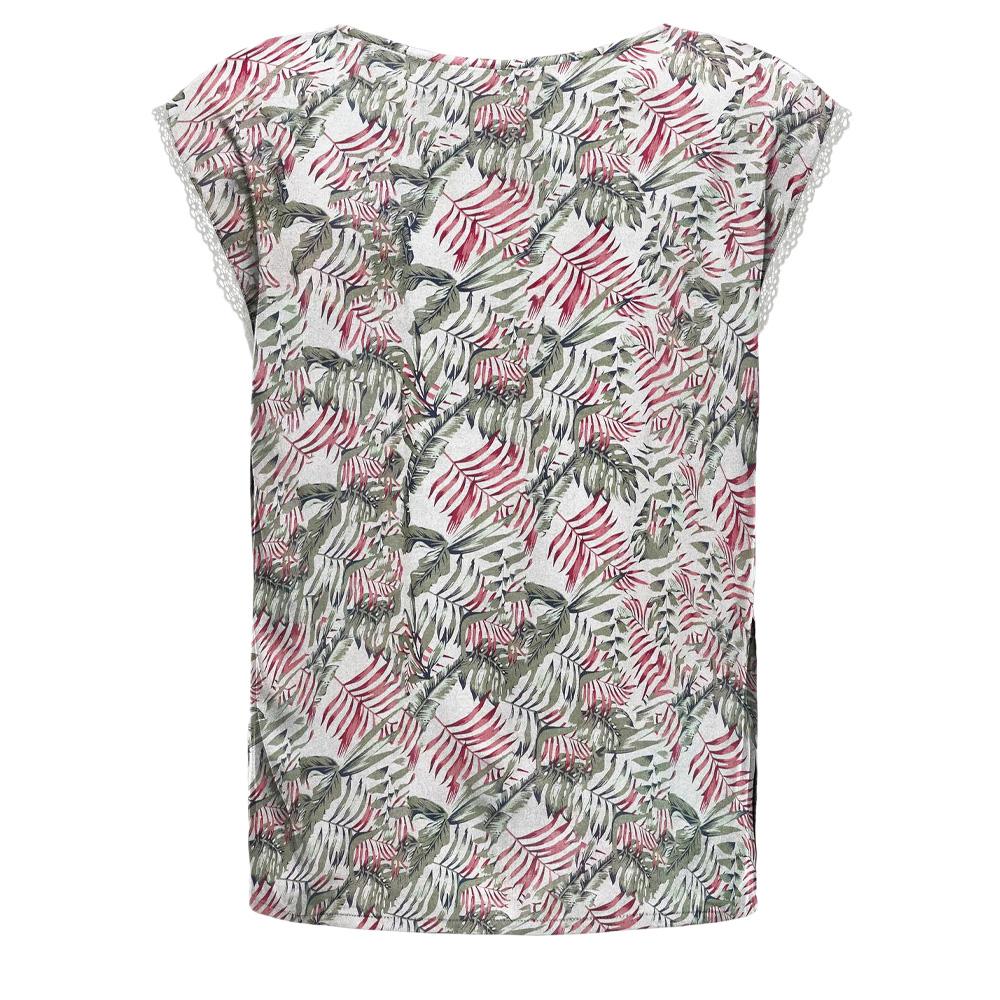T-Shirt Vert/Beige Femme Only Selina vue 2
