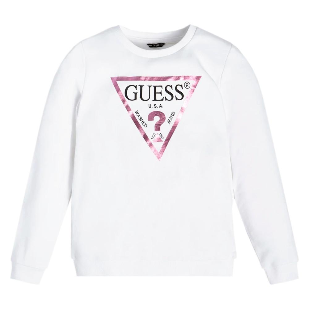 Sweat Blanc Fille Guess pas cher